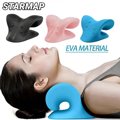 Neck Shoulder Stretcher Relaxer Cervical Spine Stretch Muscle Relaxation Traction Device Massage Pillow Correction Chiropractic